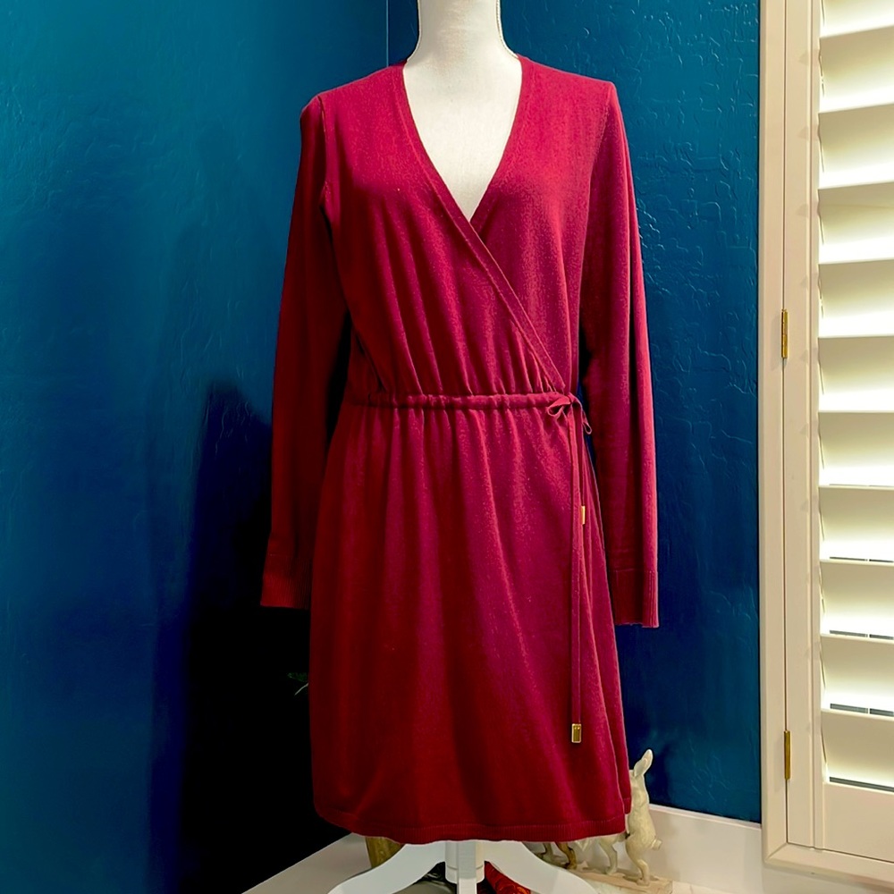 🎉Host pick🎉 Michal Kors faux wrap sweater dress 👗